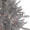 6.5ft. Pre-Lit Silver Tinsel Pine Artificial Christmas Tree, Clear Lights